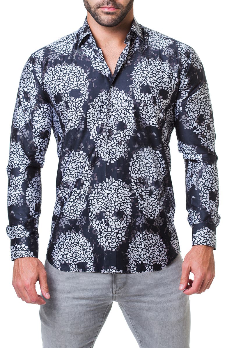 Maceoo Fibonacci Head Trim Fit Sport Shirt, Main, color, 