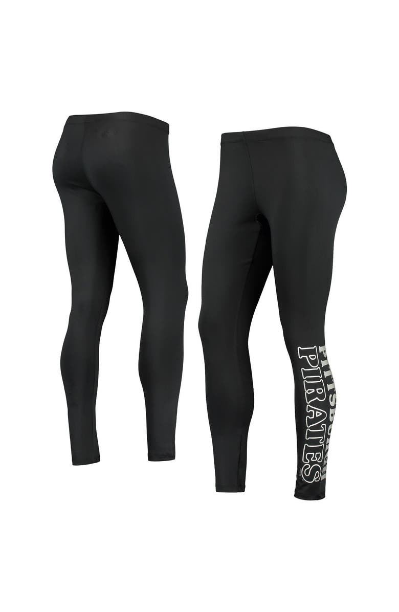 G-III 4HER BY CARL BANKS Women's G-III 4Her by Carl Banks Black Pittsburgh Pirates Stadium Lightweight Leggings, Main, color, 