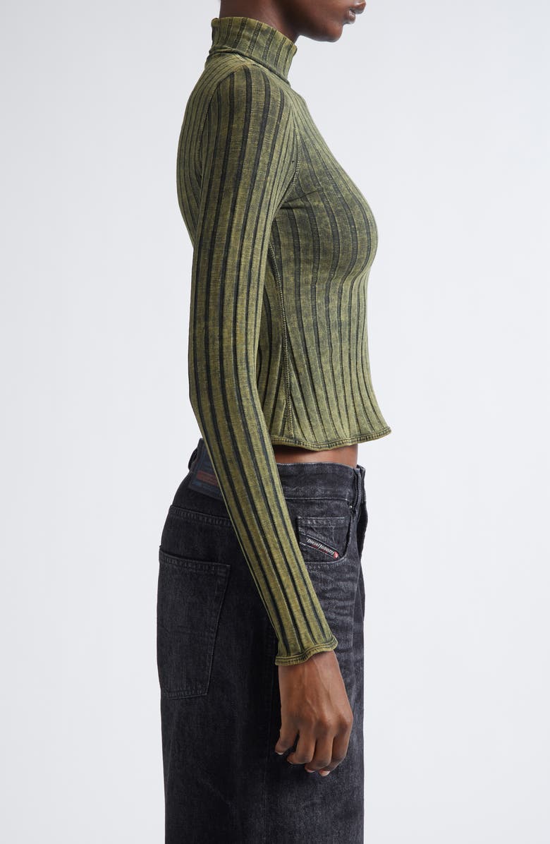DIESEL<sup>®</sup> T-Clawa Stretch Cotton Rib Sweater, Alternate, color, Bottle Green