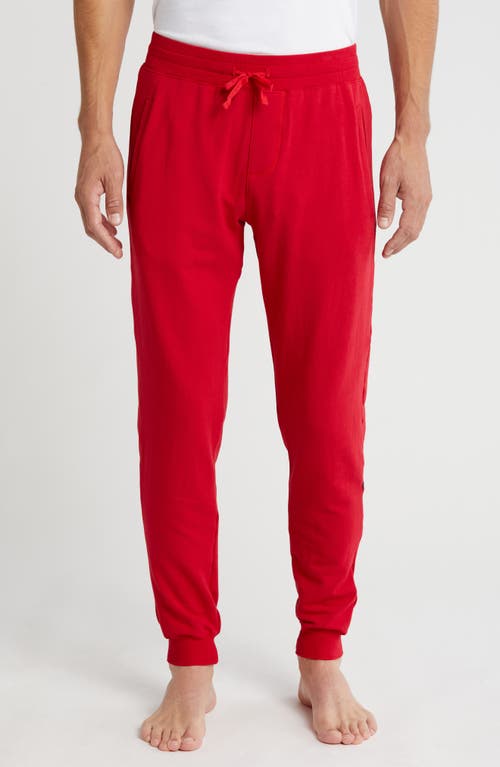 KicKee Pants Fleece Joggers in Crimson 