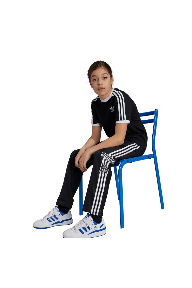 Kids' Adibreak Recycled Polyester Track Pants, Alternate, color, BLACK/WHIT