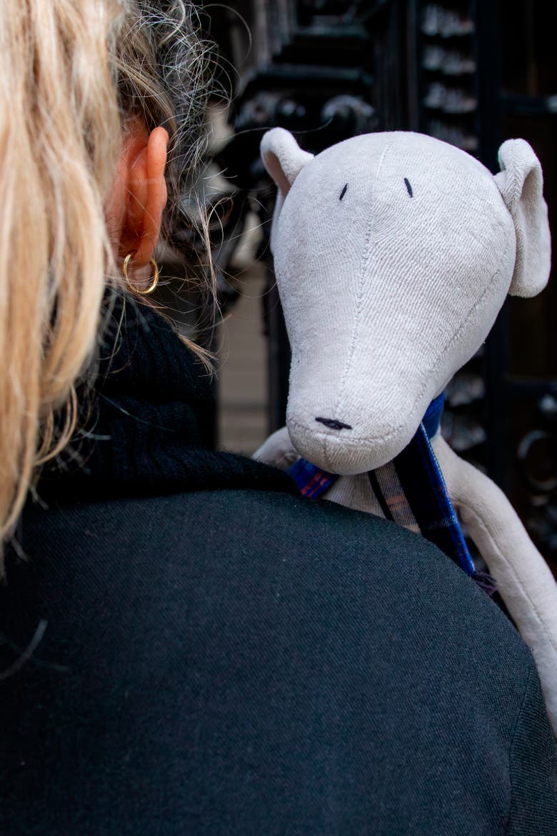Artie the Greyhound stuffed animal grey, Alternate, color, Grey