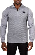 Maceoo Diamond Quilted Quarter Zip Pullover