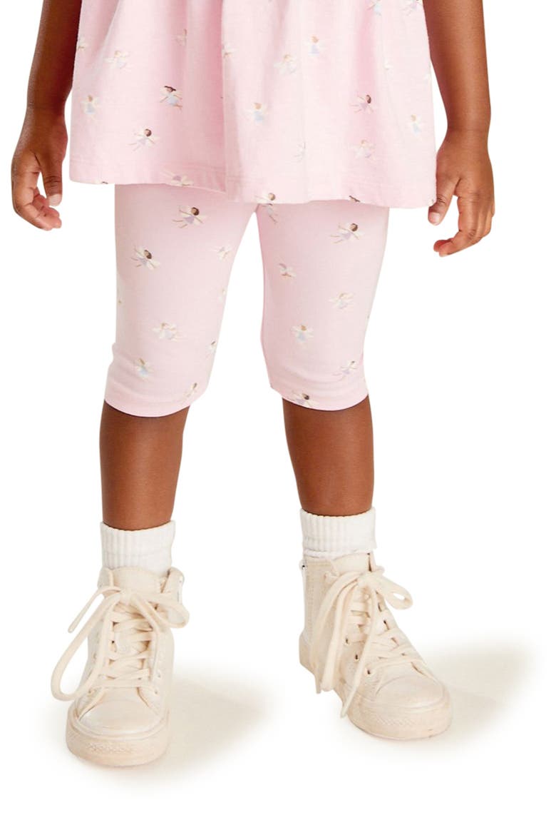 Kids' Print Stretch Cotton Crop Legging, Alternate, color, PINK