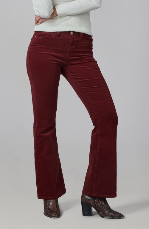 Lola Jeans Alice High Rise Flare Jeans In Red