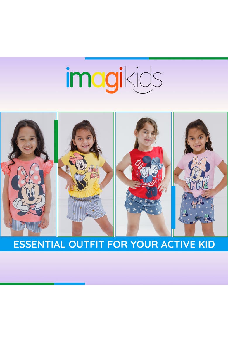 Minnie Mouse 2-Piece Top and Shorts Set, Alternate, color, Red Stripe Minnie