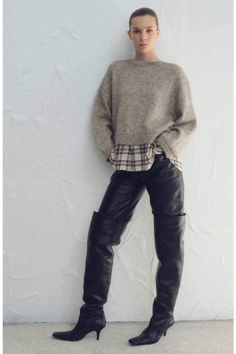 Teria Shirt Sweater, Alternate, color, MEDIUM BROWN