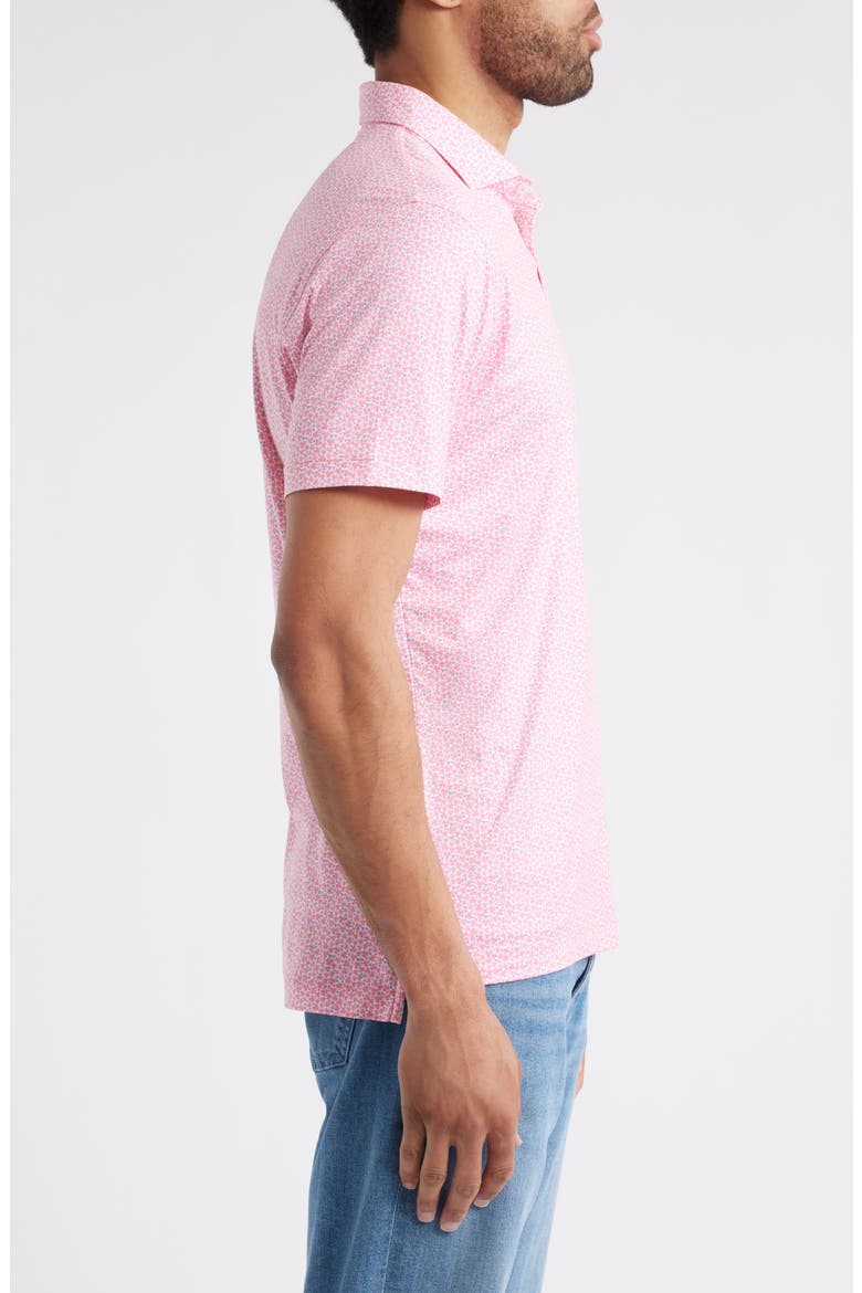 Four Leaf Clover Print Featherweight Performance Polo, Alternate, color, AZALEA