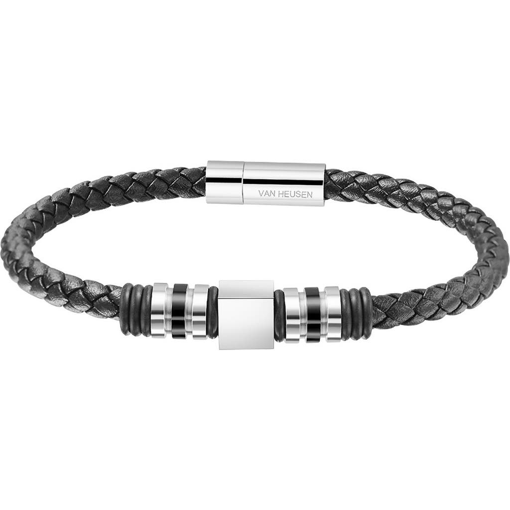 Van Heusen Ornament Leather Bracelet