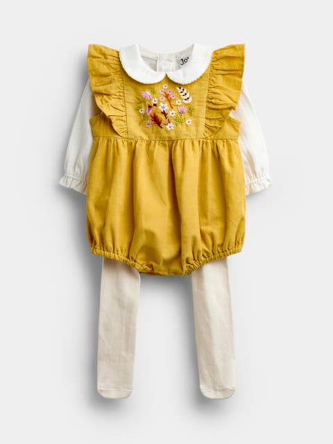 Kids' 3-piece Romper And Bodysuit Set (baby)