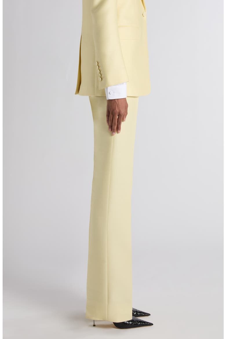 High Waist Wool & Silk Radzimir Straight Leg Pants, Alternate, color, PALE LEMON