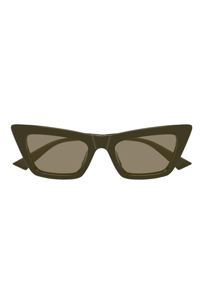 53mm Cat Eye Sunglasses, Main, color, GREEN