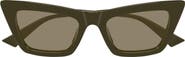 Bottega Veneta 53mm Cat Eye Sunglasses