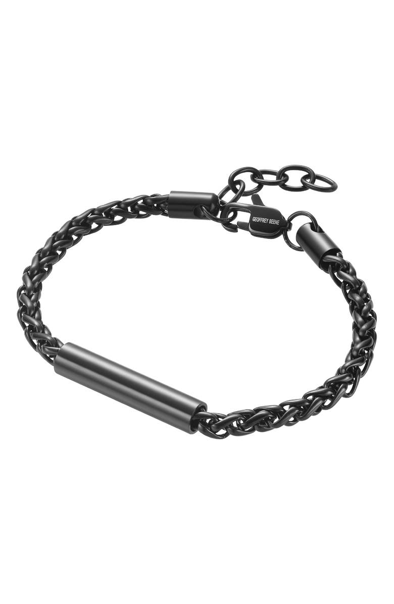 GEOFFREY BEENE Wheat Chain Bracelet, Alternate, color, Black
