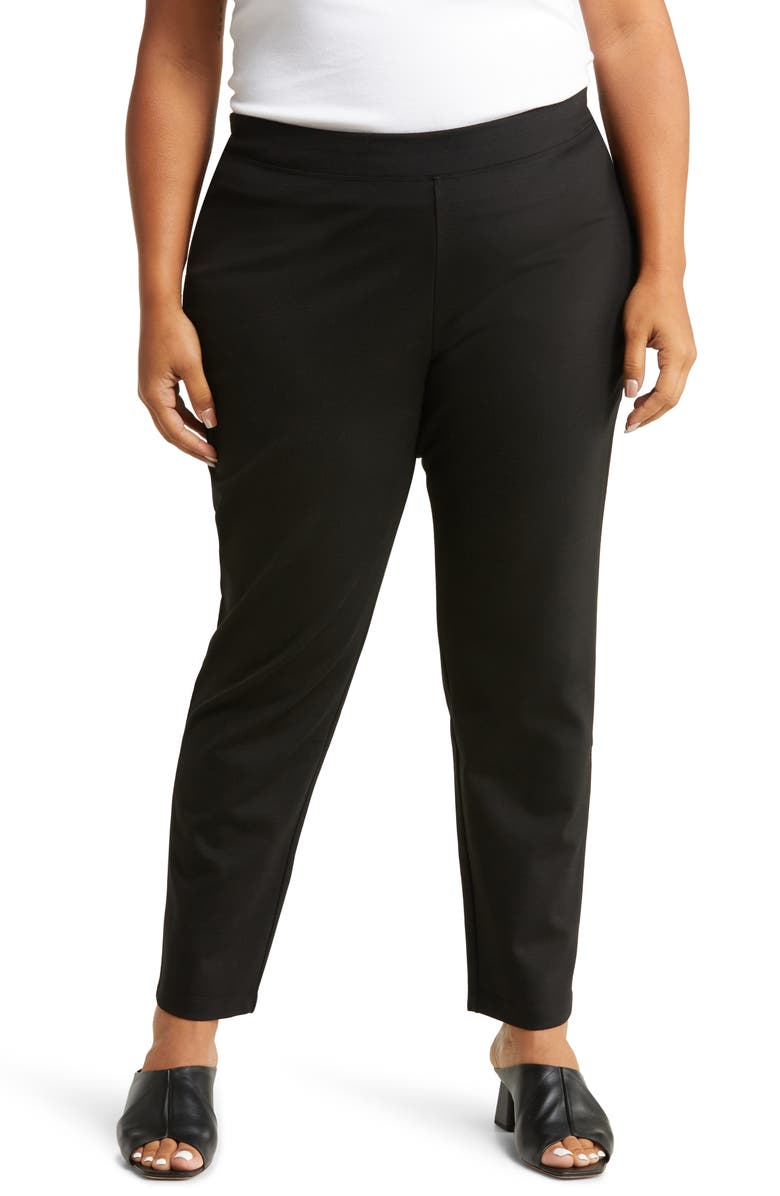 Eileen Fisher Slim Ankle Pants, Main, color, Black