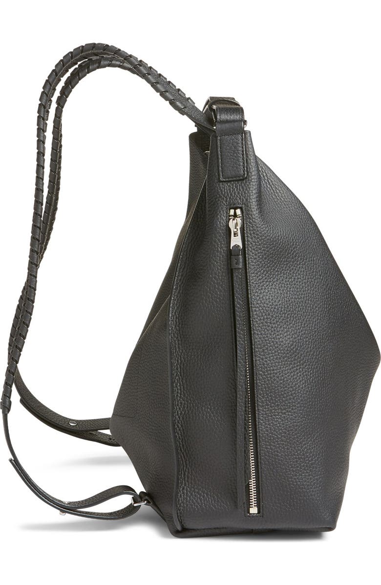 AllSaints Kita Convertible Leather Backpack, Alternate, color,