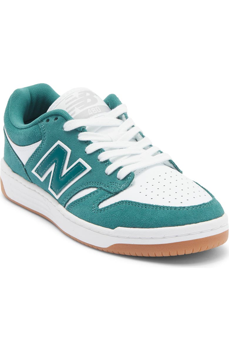 New Balance 480 Sneaker, Main, color, Vintage Teal/ White