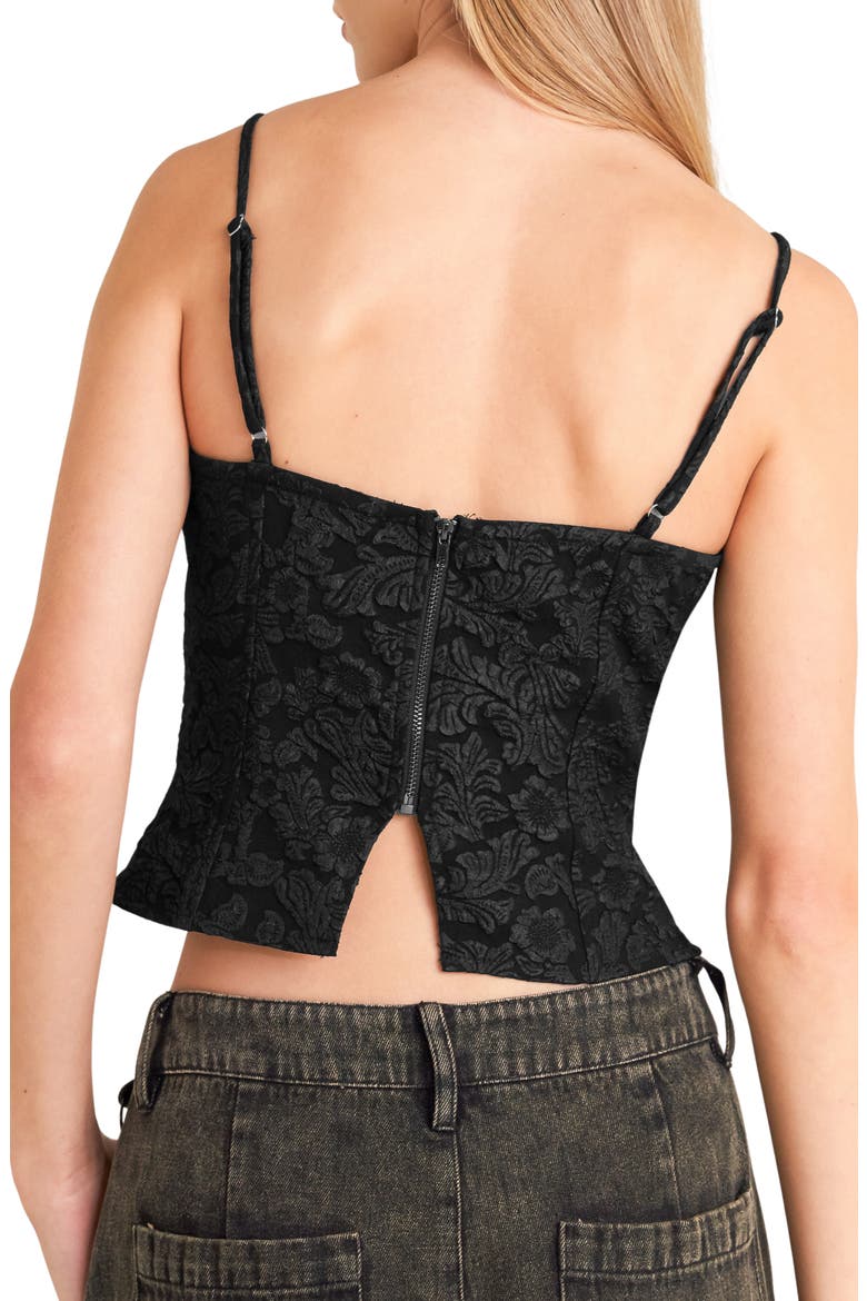 Textured Rosette Tank Top, Alternate, color, BLACK
