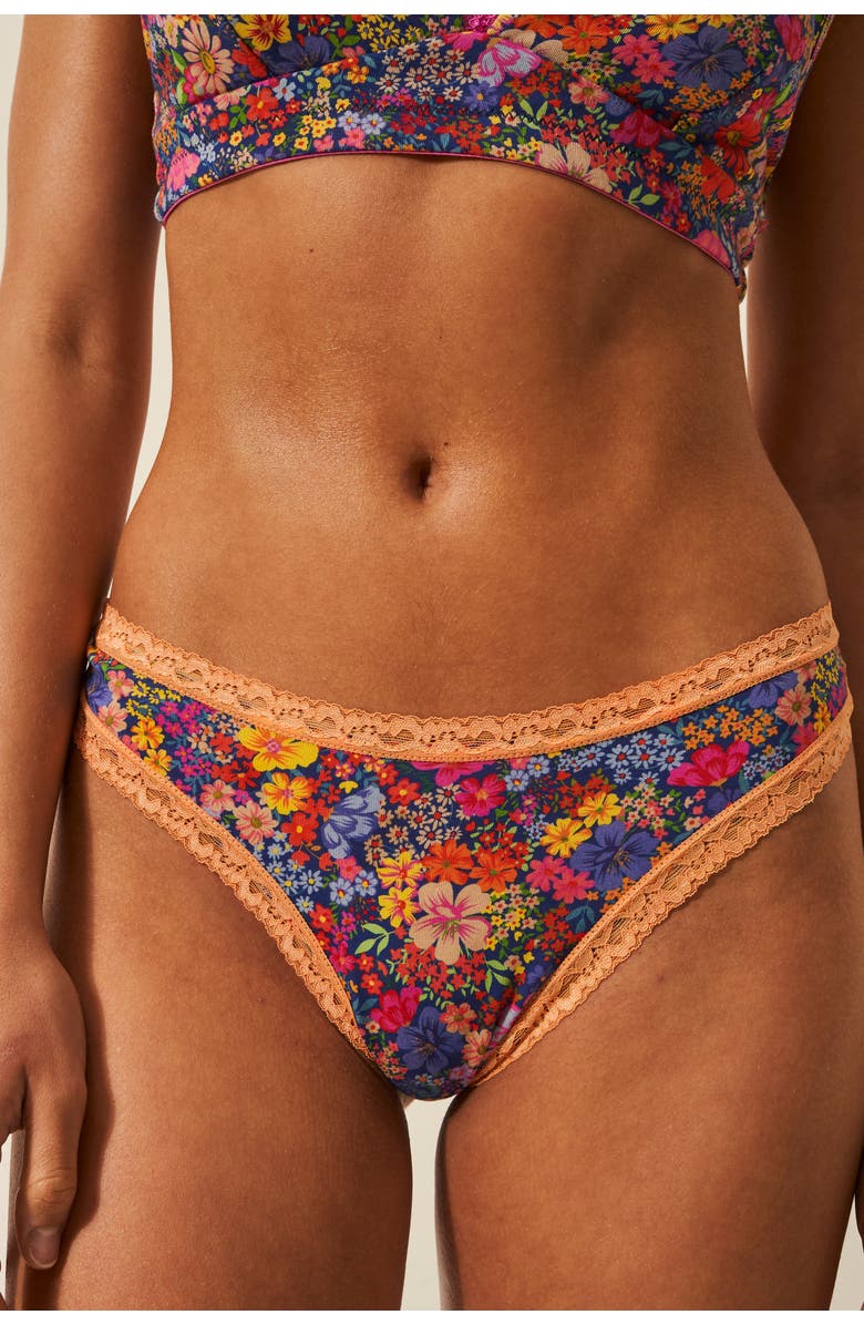 Stripe & Stare Thong Four Pack, Alternate, color, 