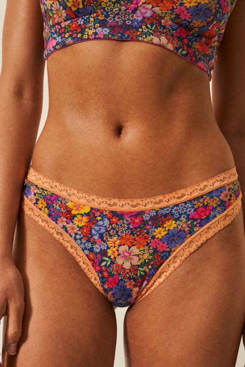 Stripe & Stare Thong Four Pack In Full Bloom