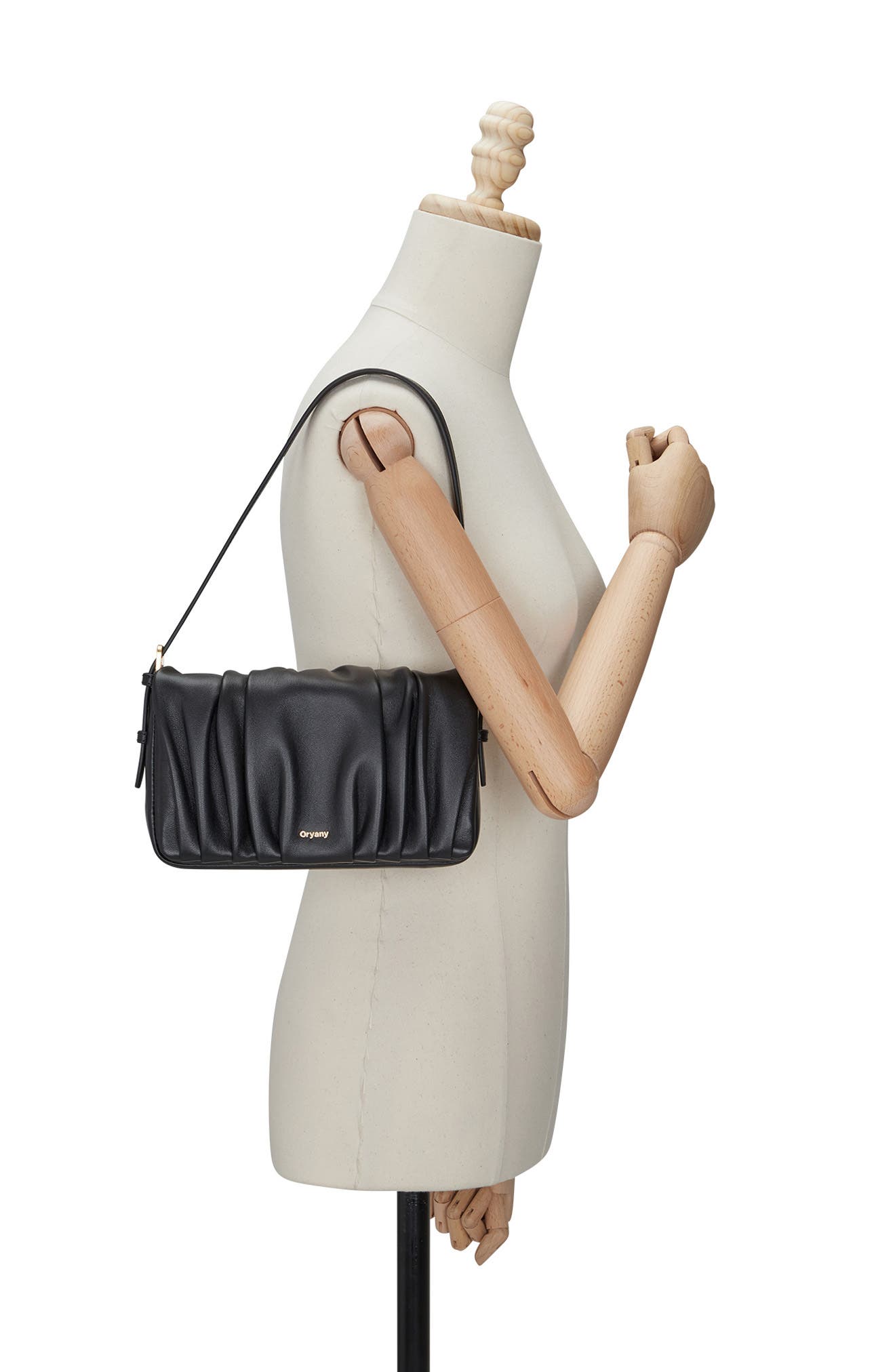 Oryany Bell Pleated Leather Shoulder Bag, Alternate, color, 