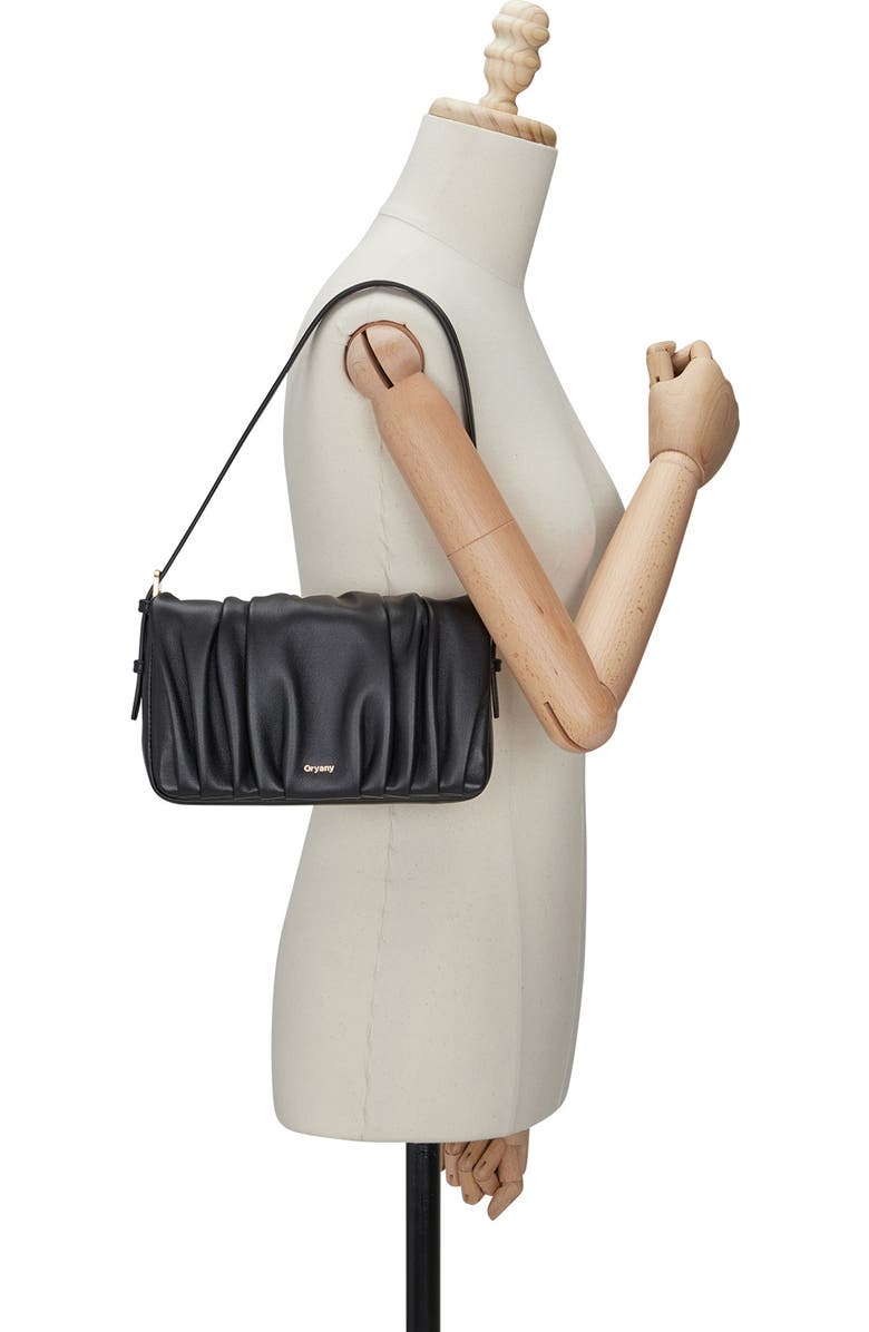 Oryany Bell Pleated Leather Shoulder Bag, Alternate, color,