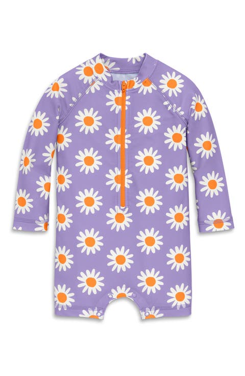 Long Sleeve One-Piece Rashguard Swimsuit (Baby)