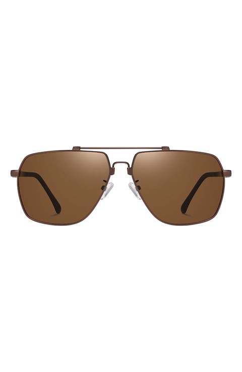East 62mm Polarized Aviator Sunglasses