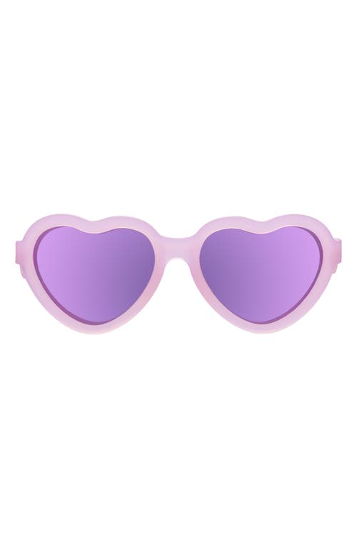 Babiators Kids' Polarized Heart Shaped Sunglasses in Frosted Pink  product