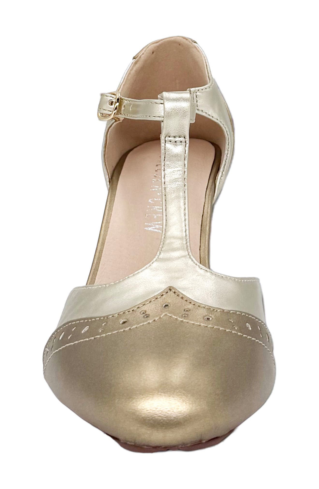 CHELSEA CREW Gatsby II T-Strap Pump, Alternate, color, Bronzegold