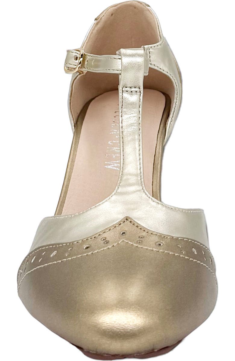 CHELSEA CREW Gatsby II T-Strap Pump, Alternate, color, Bronzegold