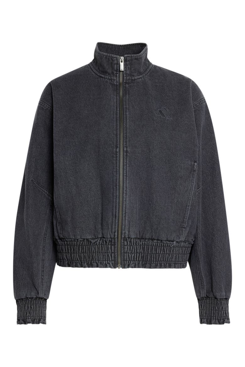 Washed Denim Jacket, Alternate, color, BLACK