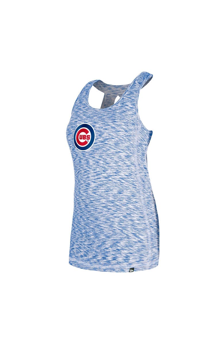 New Era Women's New Era Royal Chicago Cubs Space Dye Keyhole Back Tank Top, Alternate, color, Royal