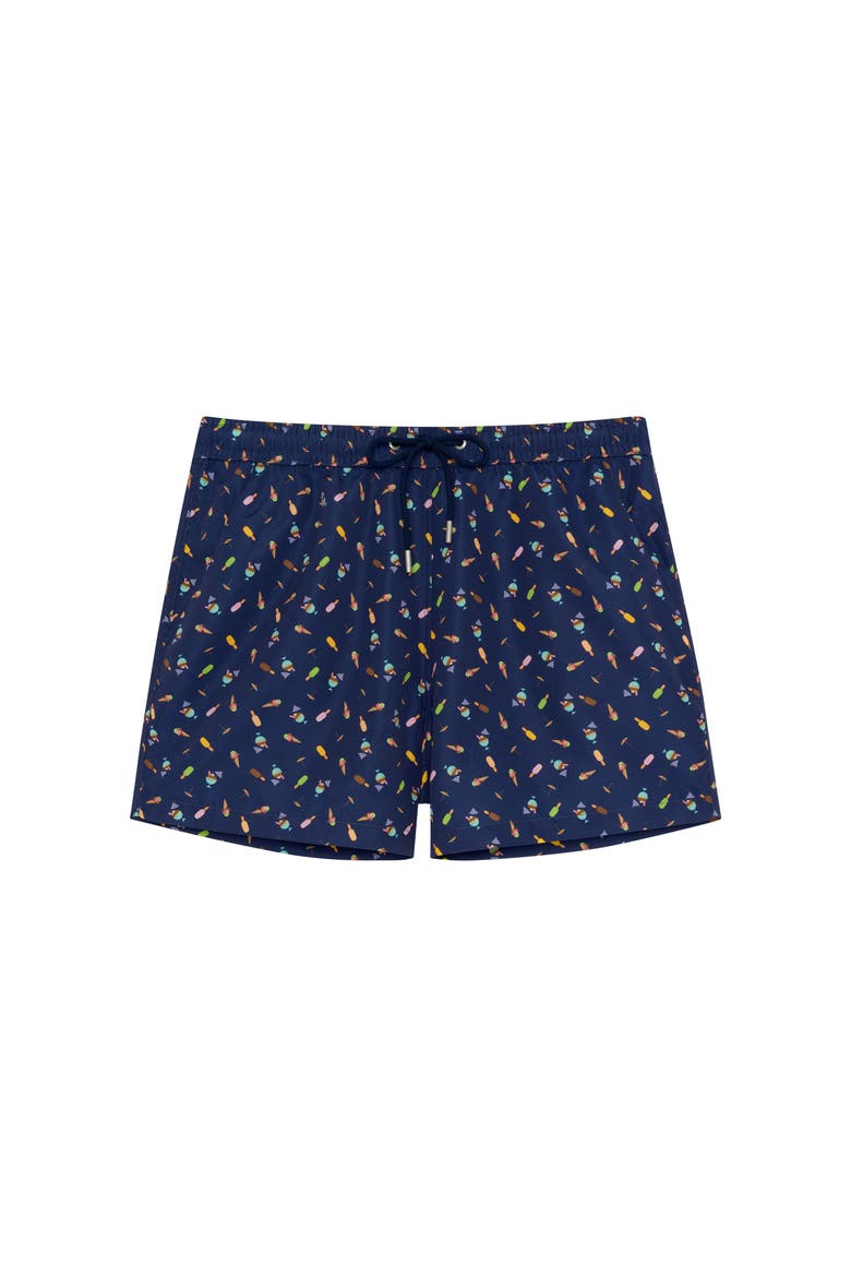 Summer Beach Boxer, Main, color, Navy Print