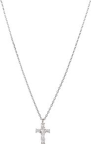 Bearfruit Jewelry 14k Gold Plated Evelina Crystal Cross Necklace Gift Guide
