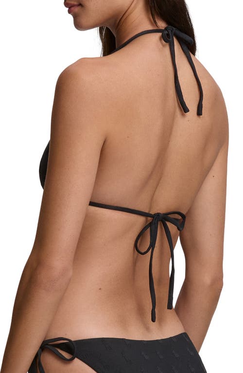 Polo Ralph Lauren Ricky Slider Triangle Bikini Top In Black