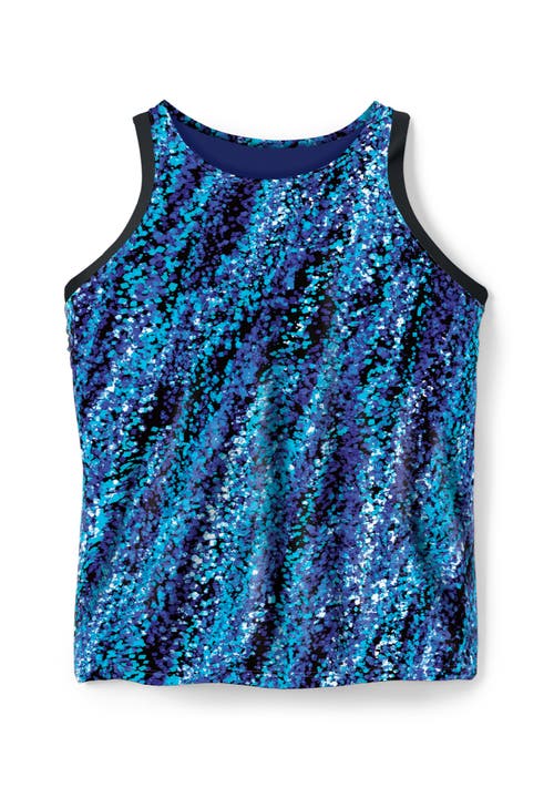 Swim 365 Longer-length Racerback Tankini Top In Multi