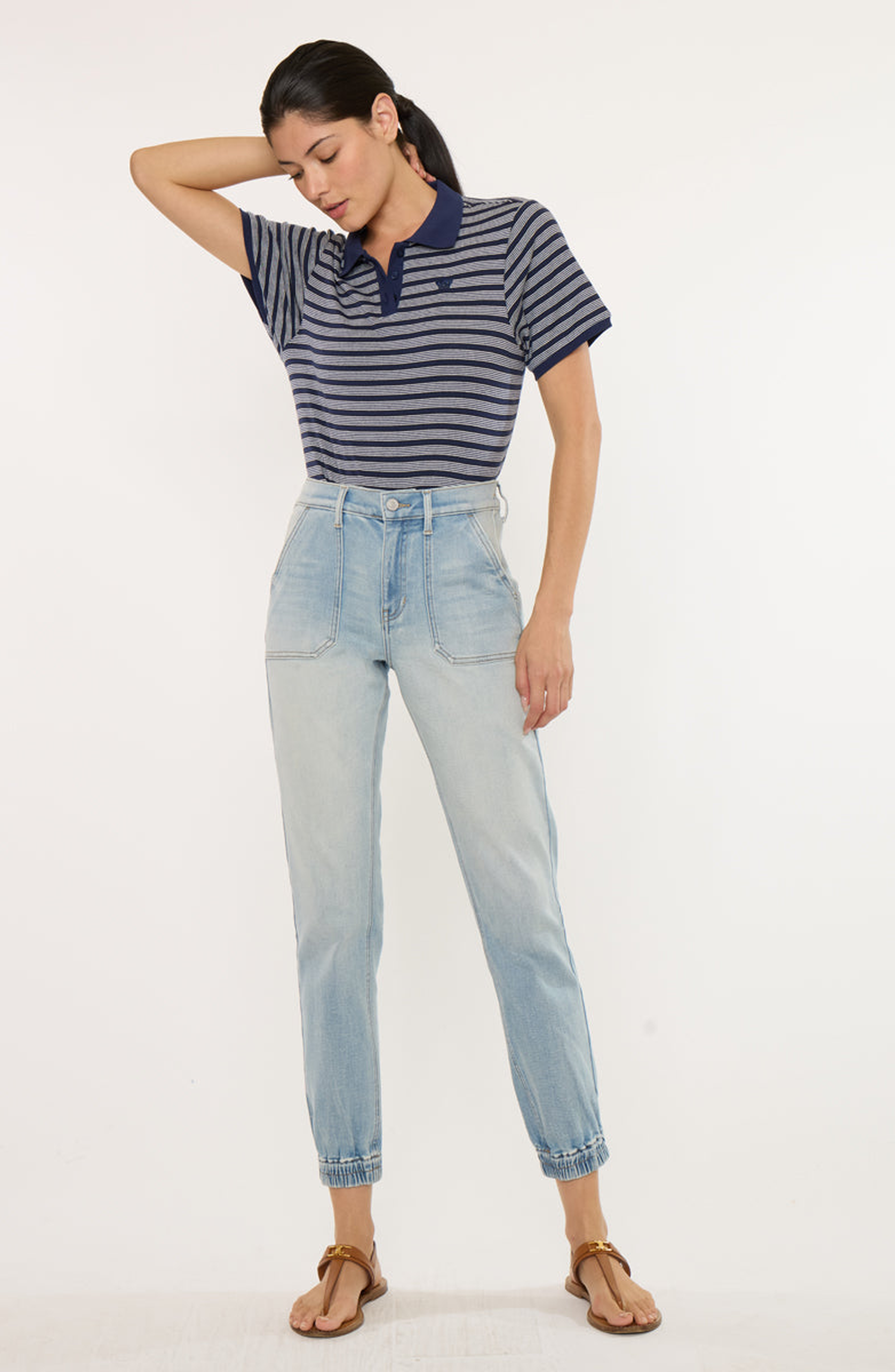 KanCan Chelly High Rise Light Wash Jogger (Women) | Nordstrom