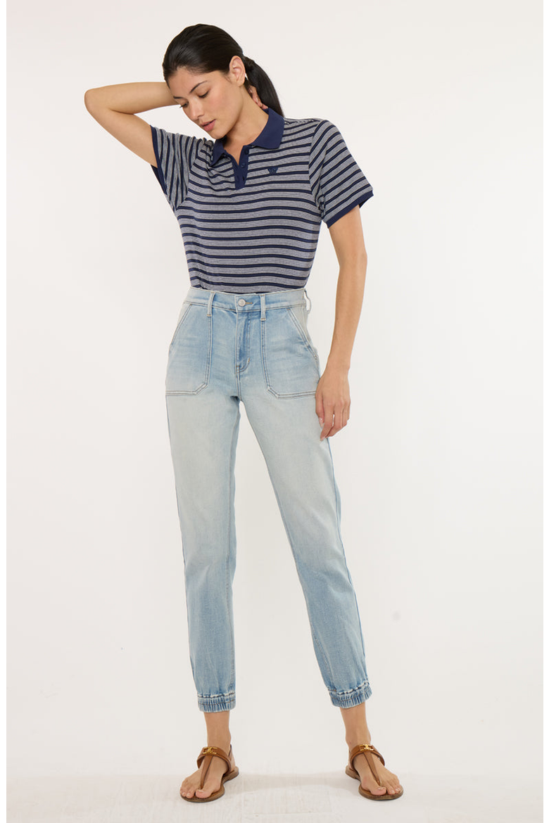 Chelly High Rise Light Wash Jogger, Alternate, color, Light Wash