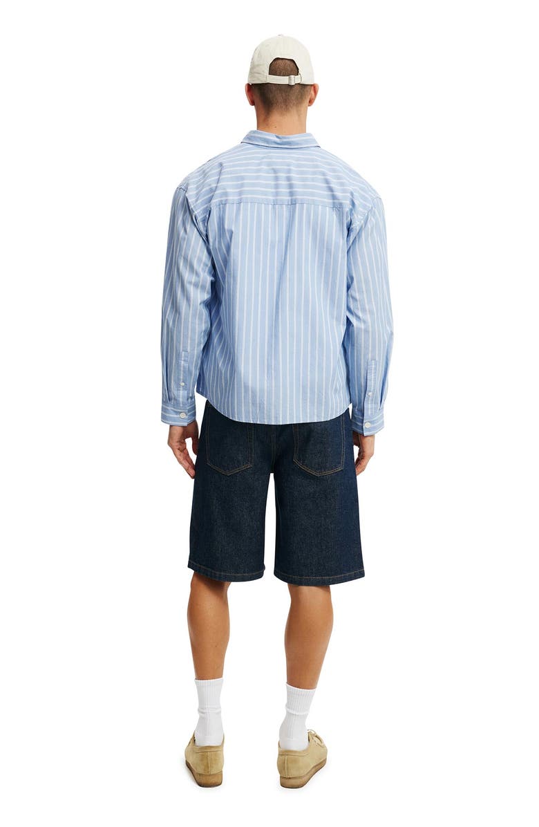 Cotton On Men's Baggy Denim Short, Alternate, color, Shutter Blue