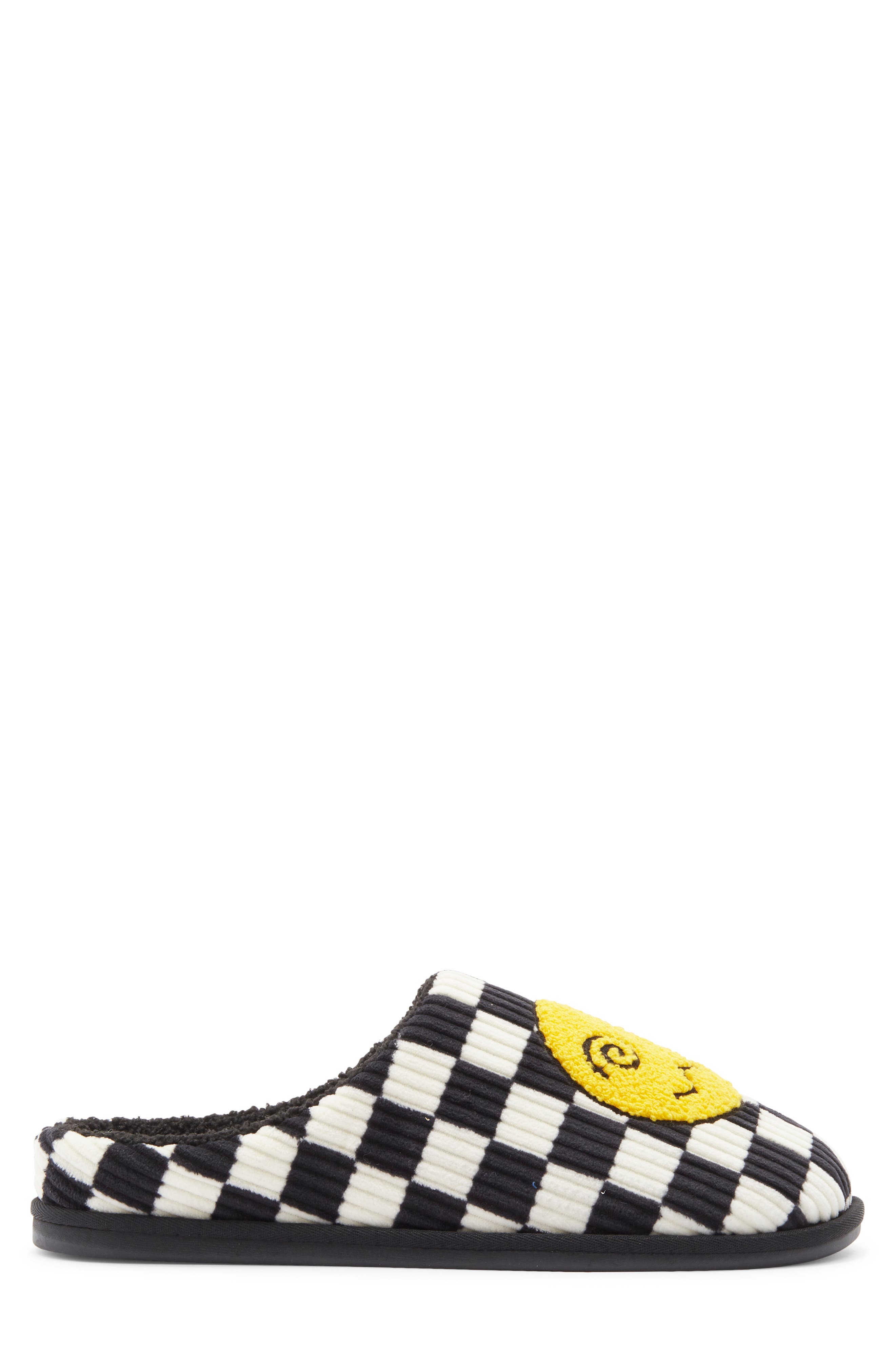 Quinn Slipper, Alternate, color, BLACK-WHITE DIZZY