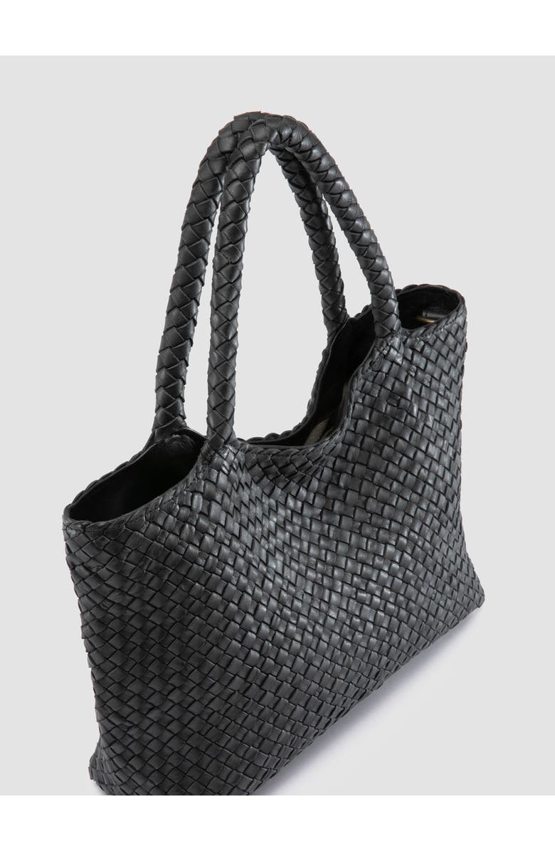 Officine Creative Raquel 001 Hand-Woven Shoulder Bag, Alternate, color, Black