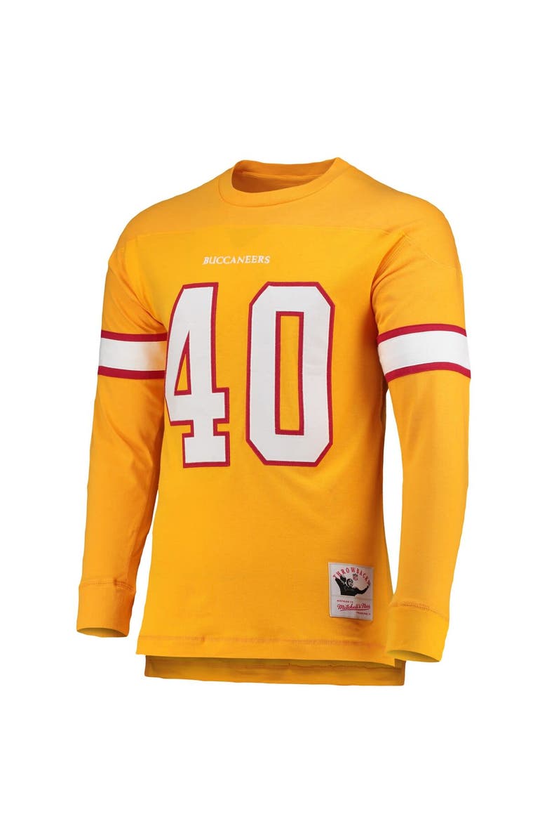 Mitchell & Ness Men's Mitchell & Ness Mike Alstott Orange Tampa Bay Buccaneers 2002 Retired Player Name & Number Long Sleeve T-Shirt, Alternate, color, 