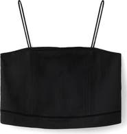 MANGO Cutwork Trim Crop Top