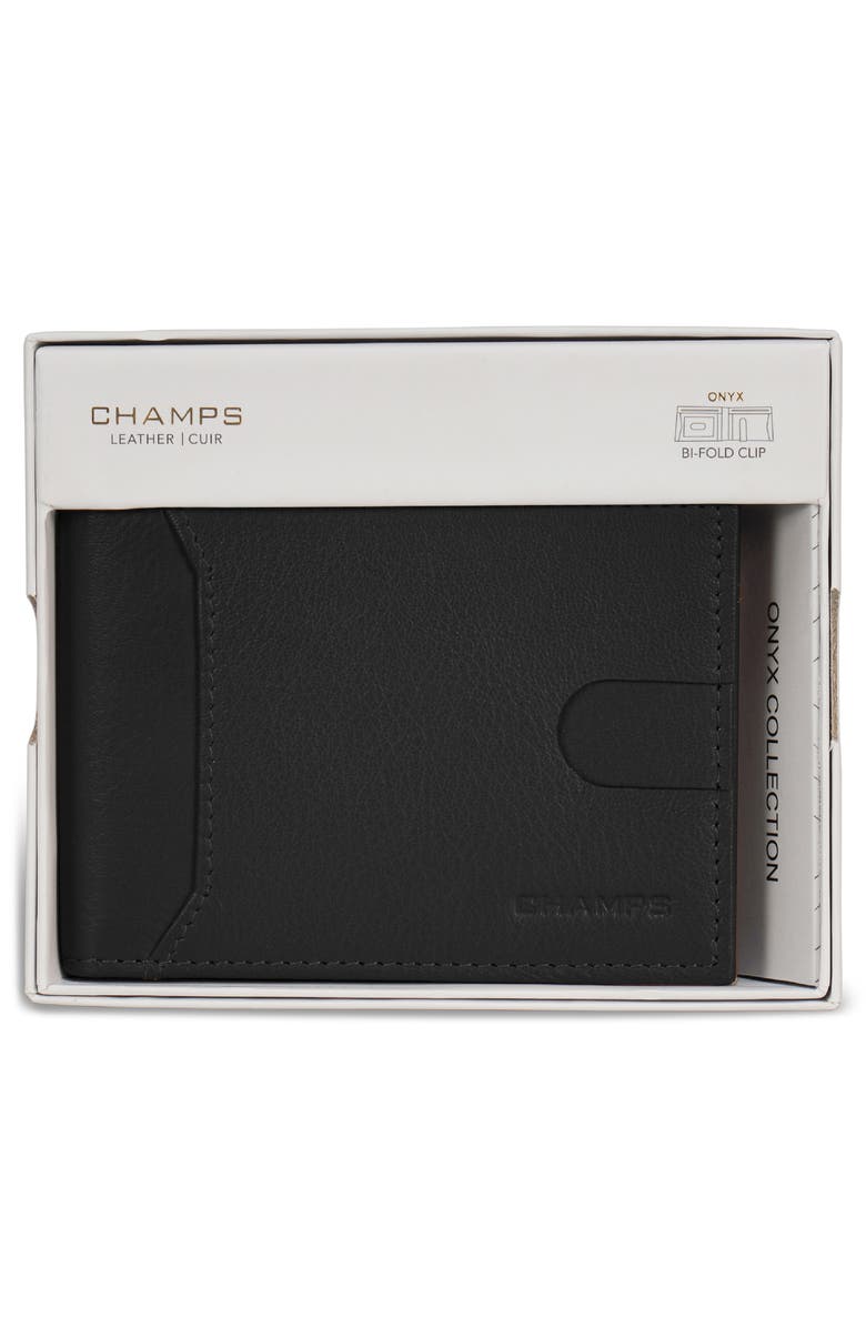 CHAMPS Bifold Wallet with Money Clip, Alternate, color, Black