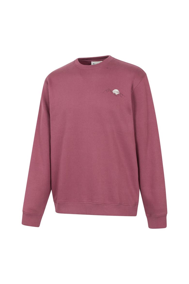 Mountain Scene Sweatshirt, Alternate, color, Burgundy