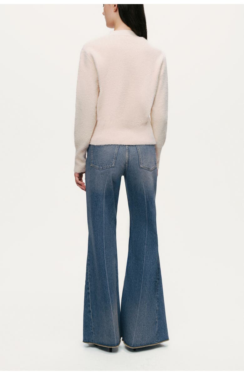 Nocturne Pearl-Button V-Neck Cardigan, Alternate, color, Ivory