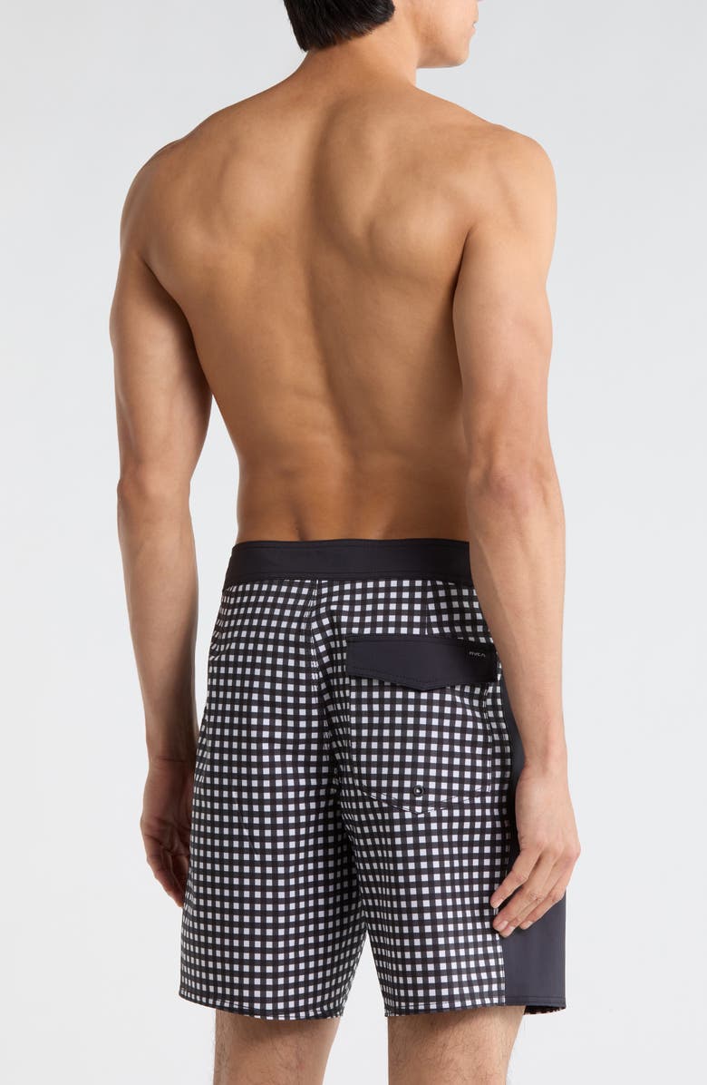 RVCA Hawaii Apex Swim Trunks, Alternate, color, Black White