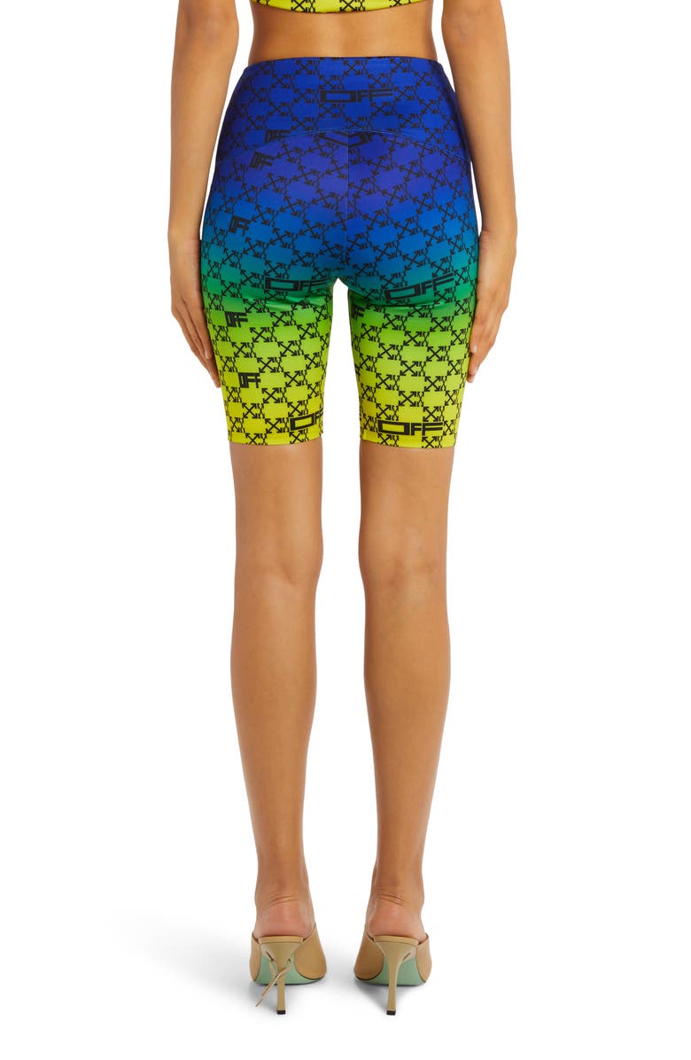 Off-White Logo Ombré Bike Shorts, Alternate, color, 