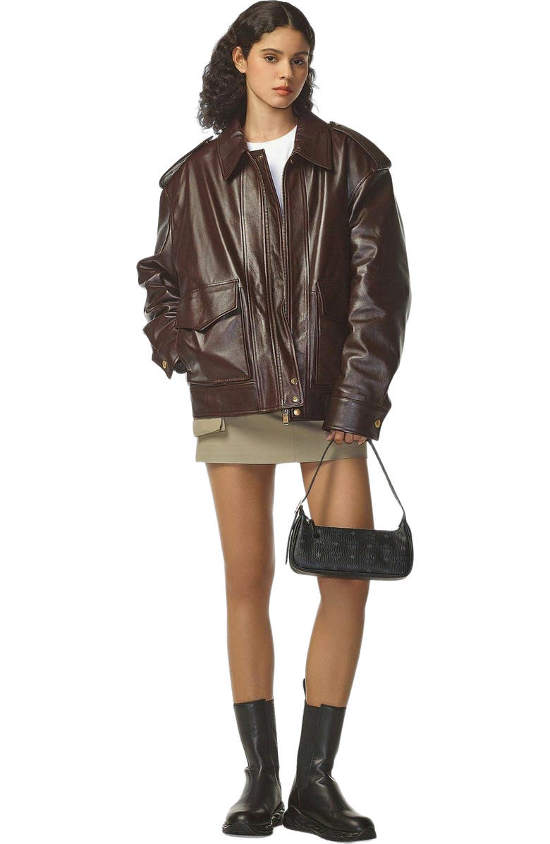 MCM Aren Shoulder Bag in Visetos, Alternate, color,